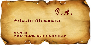 Volosin Alexandra névjegykártya
